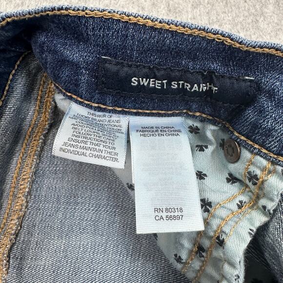 Lucky Brand Sweet Straight Ankle Jeans WMNS SZ 2/26 Blue Low Rise Streetwear Y3K - Picture 6 of 12